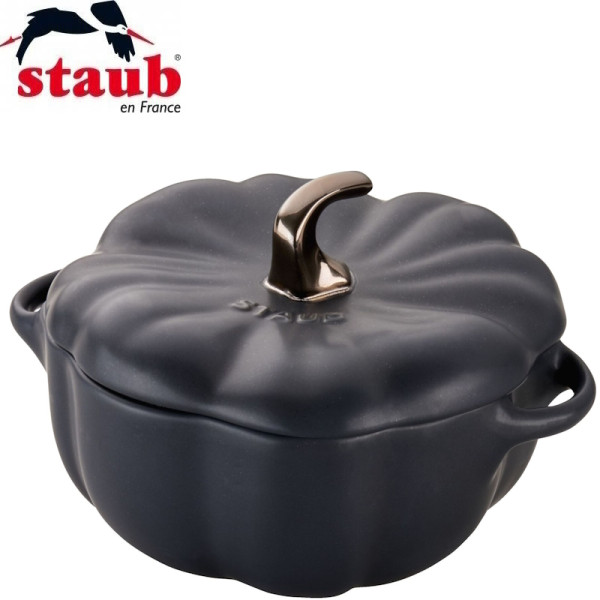 Petite cocotte en céramique CITROUILLE noire mate 12 cm - Zwilling Staub | Art. 4009839397271 - vue 1