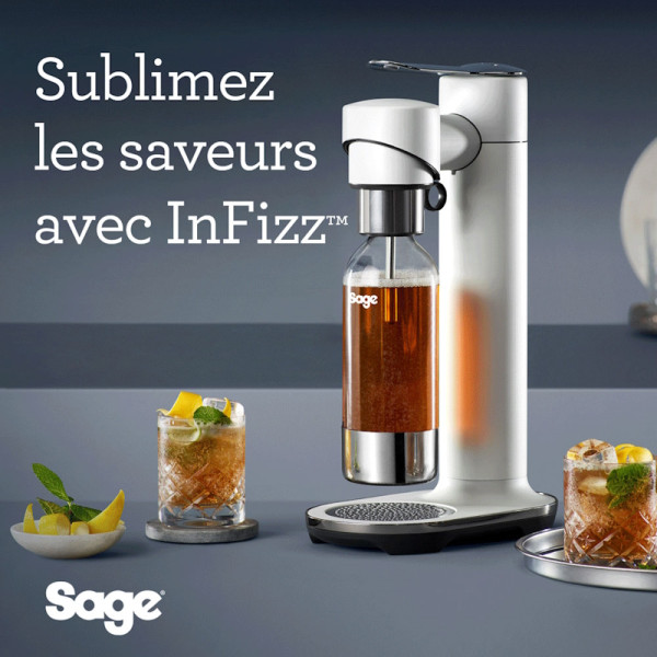 InFizz Fusion. Machine à gazéifier Sel de Mer - Sage | Art. 9355973118858 - vue 2