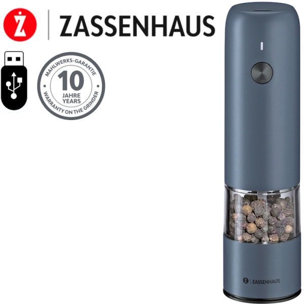 Köln USB. Moulin électrique à épices 14 cm Bleu - Zassenhauss | Art. 4006528033144 - vue 1