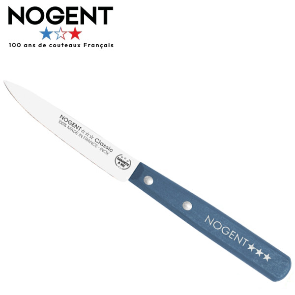 Classic. Couteau office classic lame lisse 9 cm Bleu - Nogent trois étoiles | Art. 3222639125498