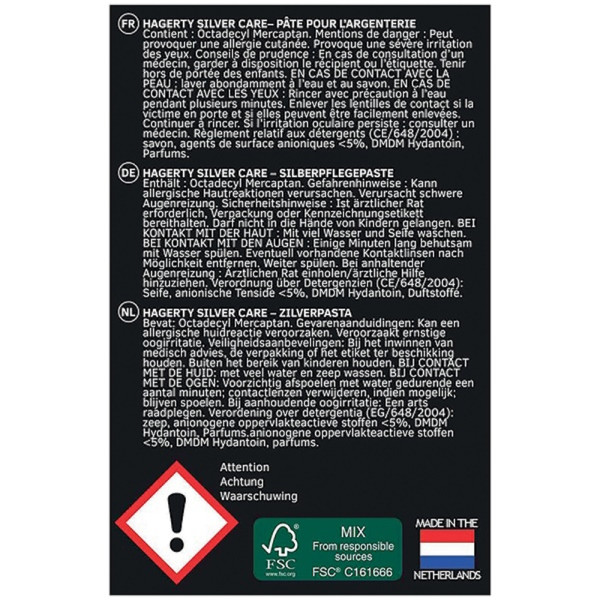 Silver Care. Pâte Pour Argenterie - Pot de 185g - Hagerty | Art. 7610928012073 - vue 5