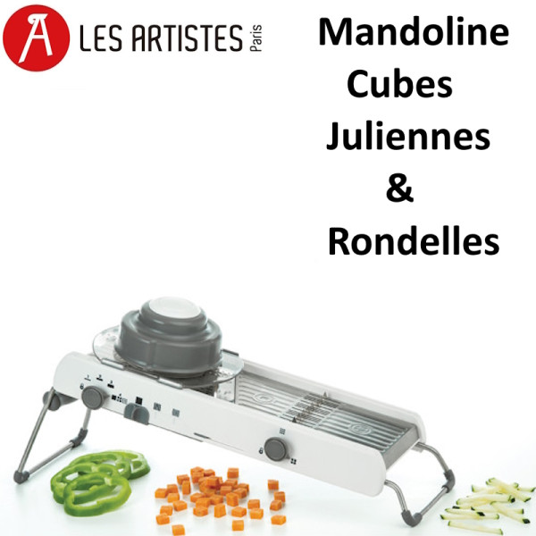 ED. Mandoline à cubes - Juliennes et Rondelles blanche - Les Artistes Paris | Art. 0078915050885 - vue 1