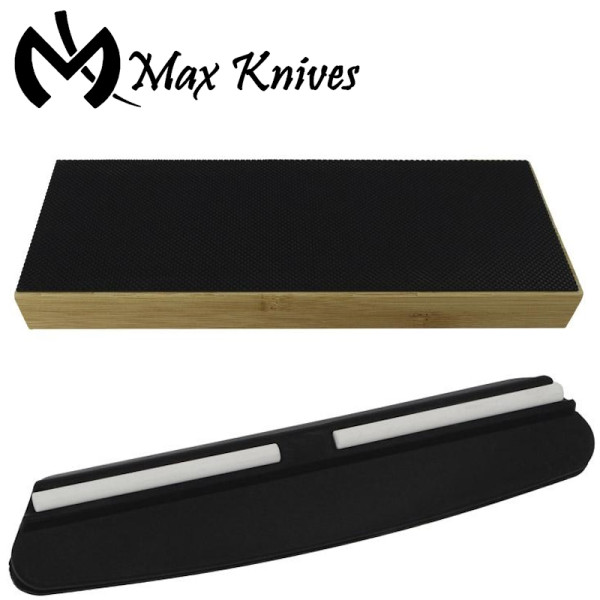 Pierre d'affûtage sur support + guide d'affûtage - grain de 1000 à 10000 - Max Knives