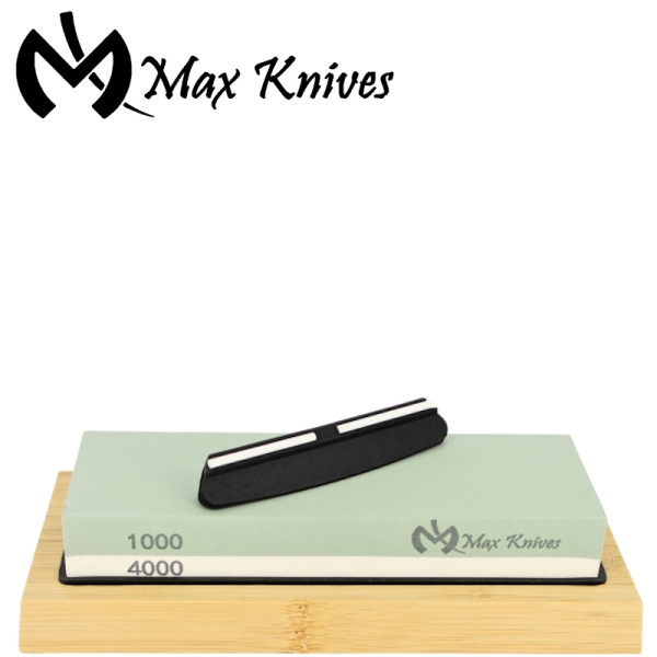 Pierre d'affûtage sur support + guide d'affûtage - grain de 1000 à 10000 - Max Knives