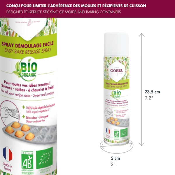 Spray de démoulage et cuisson BIO - 250 ml - Gobel | Art.  3325980040301 - vue 5