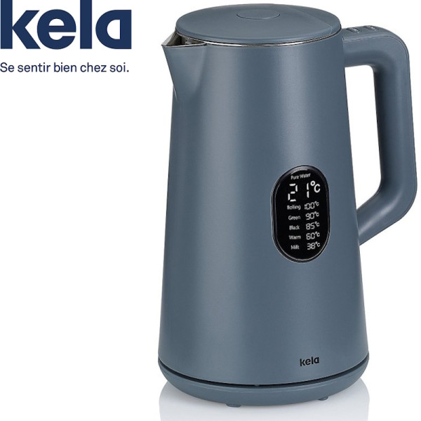 Santos. Bouilloire électrique 1,5L bleue - Kela | Art. 4025457101359 - vue 1