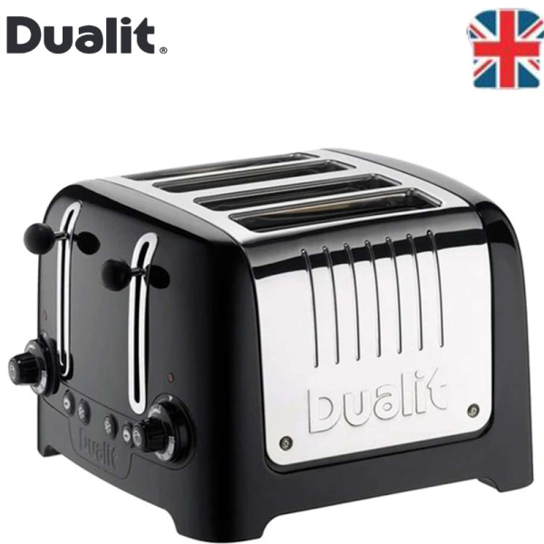 Lite. Grille-pain 4 tranches inox et noir - Dualit | Art. 0619743462251