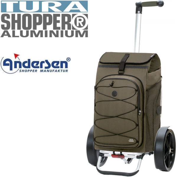 Tura Shopper Fado 3.0. Chariot 2 roues 74L + Poche isotherme 9L - Andersen Shopper