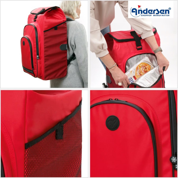Tura Shopper Hydro 3.0. Chariot 2 roues 62L + Poche isotherme 8L - Andersen Shopper