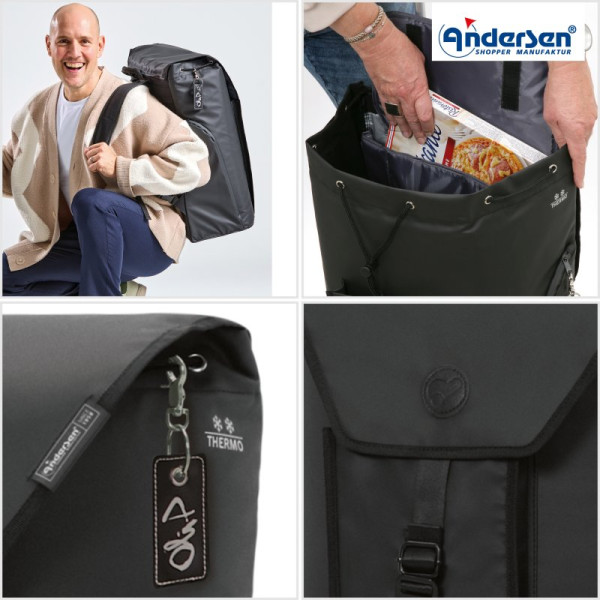 Unus Shopper Oli.P 3.0. Sac Noir-81 - Andersen Shopper | Art. 2-211-81 - Vue 2