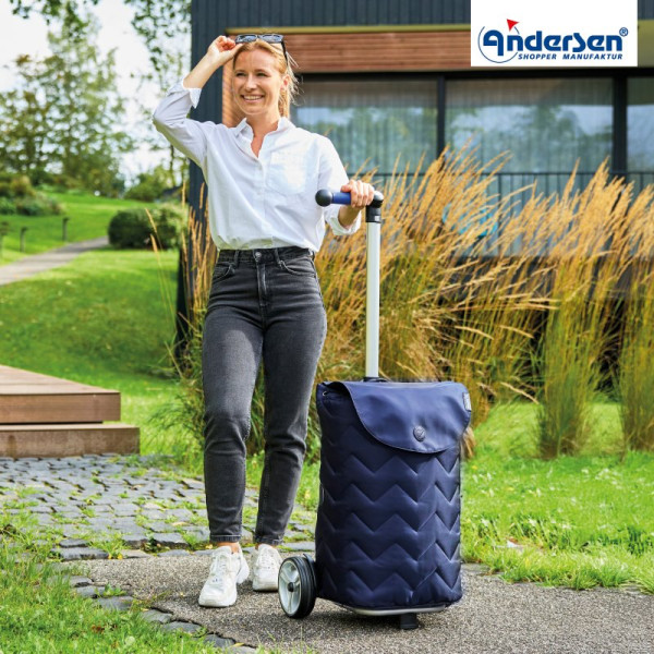 Unus Shopper Hilma. Chariot 2 roues 47L Bleu-90 - Andersen Shopper | Art. 140-241-90 - vue 2