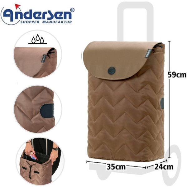 Unus Shopper Hilma. Chariot 2 roues 47L - Andersen Shopper