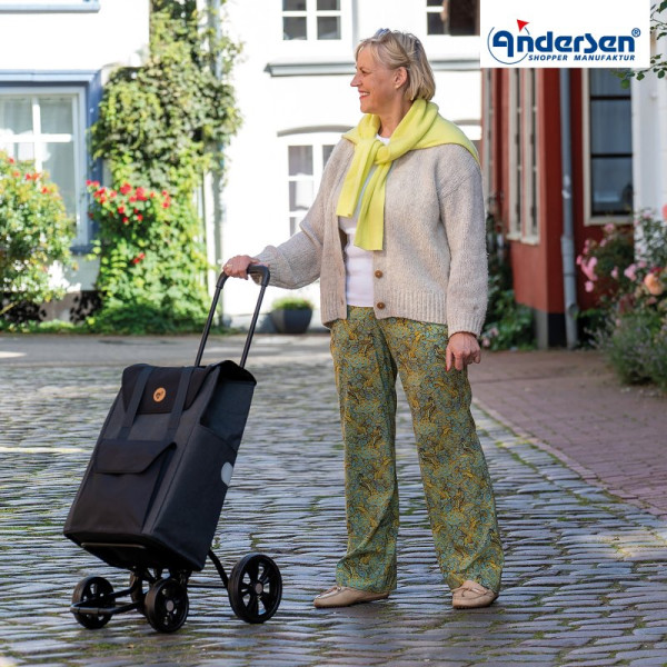 Quattro Shopper Senta 2.0. Chariot 2 à 4 roues 49L  - Noir-82 - Andersen Shopper | Art. 185-028-82 - vue 2