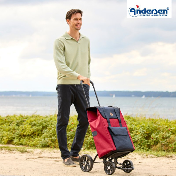 Quattro Shopper Senta 2.0. Chariot 2 à 4 roues 49L  - Rouge-72 - Andersen Shopper | Art. 185-028-72 - vue 2