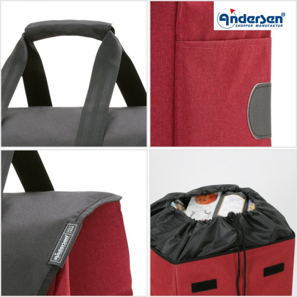 Senta 2.0. Sac pour chariot 49L Rouge-72 - Andersen Shopper | Art. 2-028-72 - Vue 2