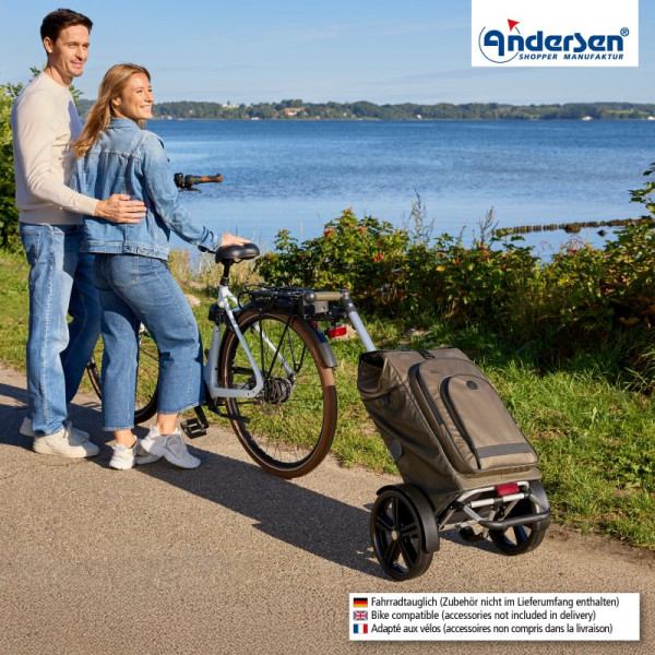 Tura Shopper Hydro 3.0. Chariot 2 roues 62L Olive-53- Andersen Shopper | Art. 135-036-53 - vue 2