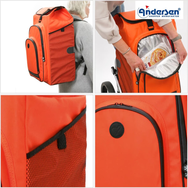 Scala Shopper Plus Hydro 3.0. Chariot 2 roues 62L + Poche isotherme 8L - Andersen Shopper