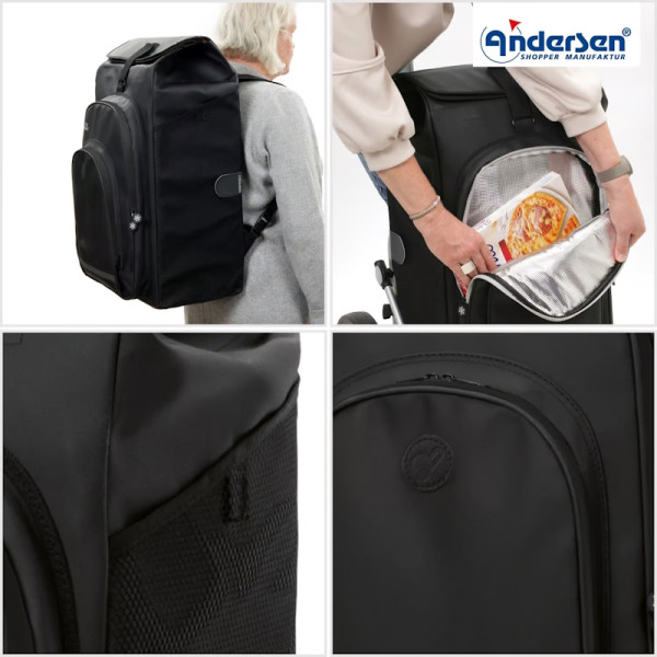 Scala Shopper Plus Hydro 3.0. Chariot 2 roues 62L + Poche isotherme 8L - Andersen Shopper