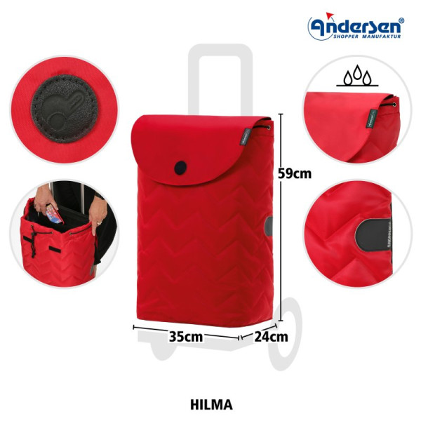 Quattro Shopper Hilma. Chariot 2 roues 45L - Andersen Shopper
