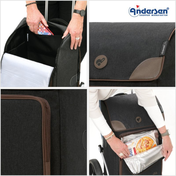 Quattro Shopper Holk. Sac 45L Noir-80 - Andersen Shopper | Art. 2-231-80 - vue 2