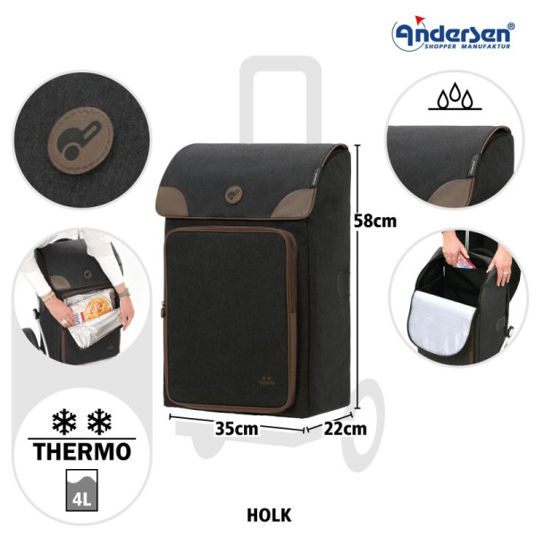 Quattro Shopper Holk. Sac 45L Noir-80 - Andersen Shopper | Art. 2-231-80 - vue 3