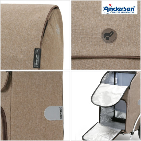 Ipek Maxi. Sac isotherme pour chariot 40L Beige-40 - Andersen Shopper | Art. 2-236-40 - vue 2