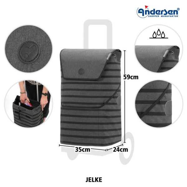 Royal Shopper Jelke. Chariot de 2 à 6 roues 46L - Andersen Shopper