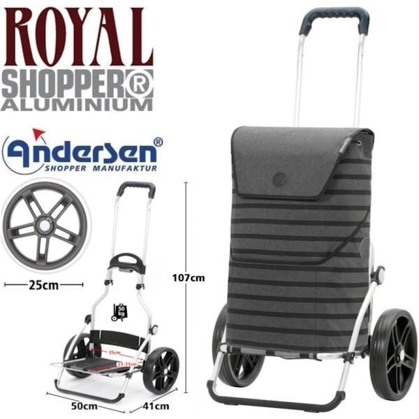 Royal Shopper Jelke. Chariot de 2 à 6 roues 46L - Andersen Shopper