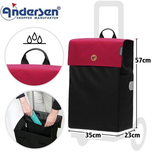 Treppensteiger Scala Shopper Hera. Sac 47L  Rouge-74 - Andersen Shopper - | Art. 2-004-74 vue 1