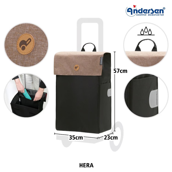 Treppensteiger Scala Shopper Hera. Sac 47L  Beige-44 - Andersen Shopper - | Art. 2-004-44 vue 3