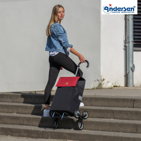 Treppensteiger Scala Shopper Hera. Chariot 6 roues 47L  Rouge-74 - Andersen Shopper - vue 2