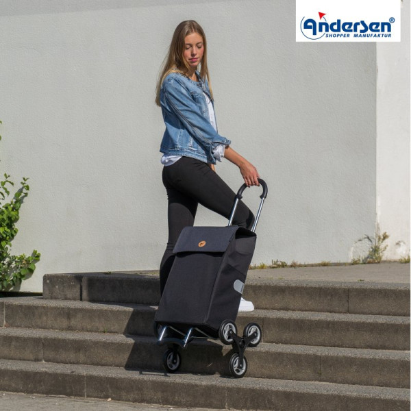 Treppensteiger Scala Shopper Hera. Chariot 6 roues 47L  Noir-84 - Andersen Shopper - vue 2