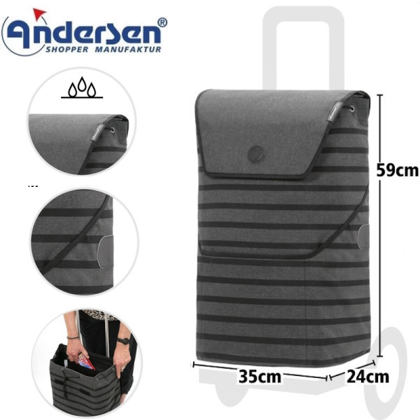 Treppensteiger Scala Shopper Jelke. Sac  46L Anthracite-80 - Andersen Shopper | Art. 2-238-80 - vue 1