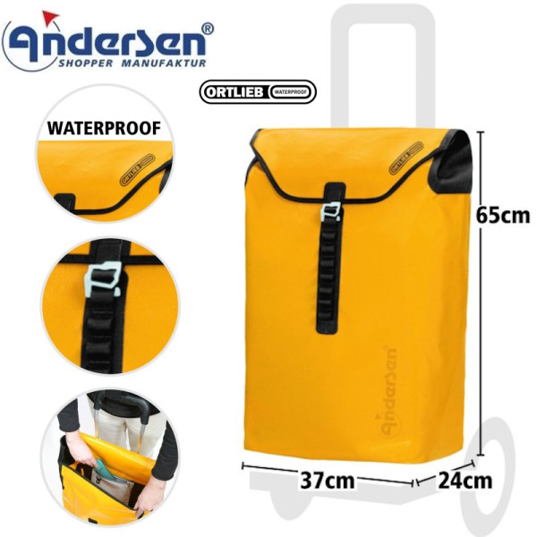 Royal Shopper Ortlieb. Chariot 2 à 6 roues 49L - Waterproof - Andersen Shopper