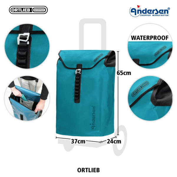 Royal Shopper Ortlieb. Chariot 2 à 6 roues 49L - Waterproof - Andersen Shopper