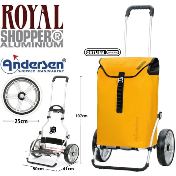 Royal Shopper Ortlieb. Chariot 2 roues 49L - Jaune-14 - Andersen Shopper | Art. 267-082-14 - vue 1