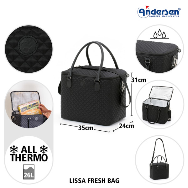 Lissa Fresh Bag. Sac isotherme 26 L Noir-80 - Andersen Shopper | Art. 5-232-80 - vue 5