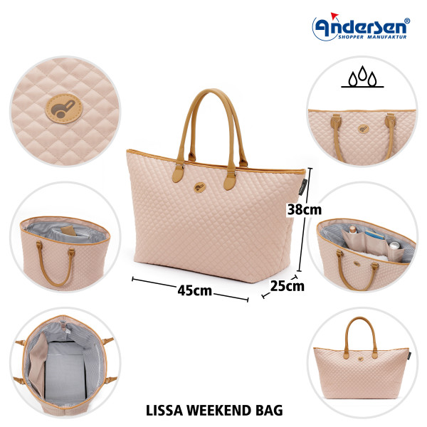Lissa Weekend Bag. Sac Shopping 43L Sable-20 - Andersen Shopper | Art. 5-233-20 - vue 3