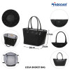 Lissa Basket Bag. Sac Shopping 20L Noir-80 - Andersen Shopper | Art. 5-234-80 - vue 3