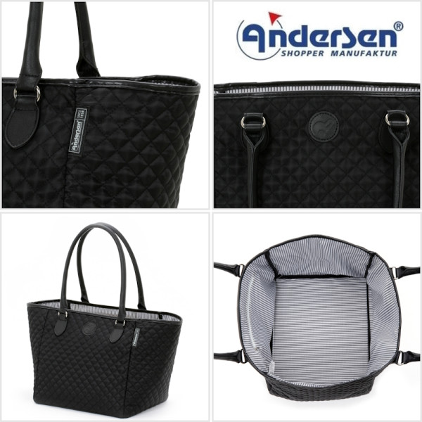 Lissa Basket Bag. Sac Shopping 20L Noir-80 - Andersen Shopper | Art. 5-234-80 - vue 4