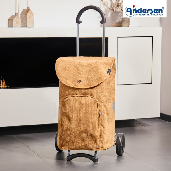 Scala Shopper Marta. Chariot 2 roues 47L Camel-40 - Andersen Shopper | Art. 112-233-40 - vue 2