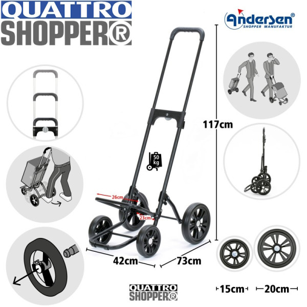 Quattro Shopper Marta. Châssis de 2 à 4 roues - Andersen Shopper | Art. 185-000-80 - Vue 1