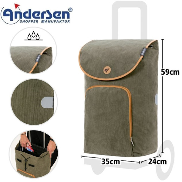 Royal Shopper Marta. Sac 47L Olive-50 - Andersen Shopper | Art. 2-233-50 - vue 1