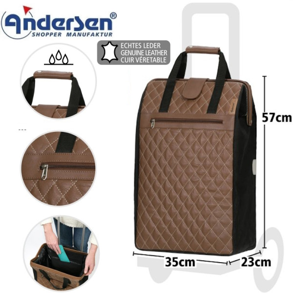 Quattro Shopper Inra. Sac pour chariot 44L Marron-40  - Andersen Shopper | Art. 2-227-40 - Vue 2