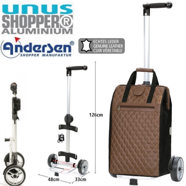 Unus Shopper Inra. Chariot 2 roues 44L marron-40  - Andersen Shopper | Art. 140-227-40 - Vue 1