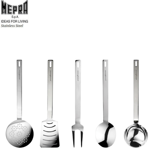 Stile Pininfarina. Ustensiles de cuisine inox 5 pièces - Mepra