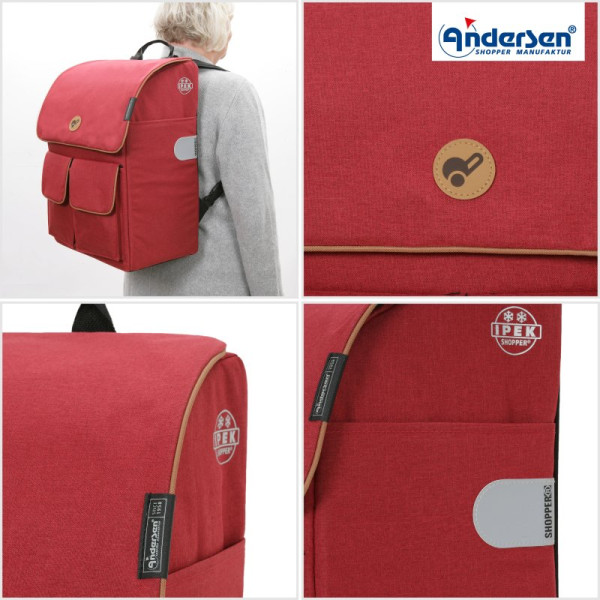 Ipek Mini. Sac isotherme pour chariot 36L Rouge-70  - Andersen Shopper | Art. 2-237-70 - vue 2