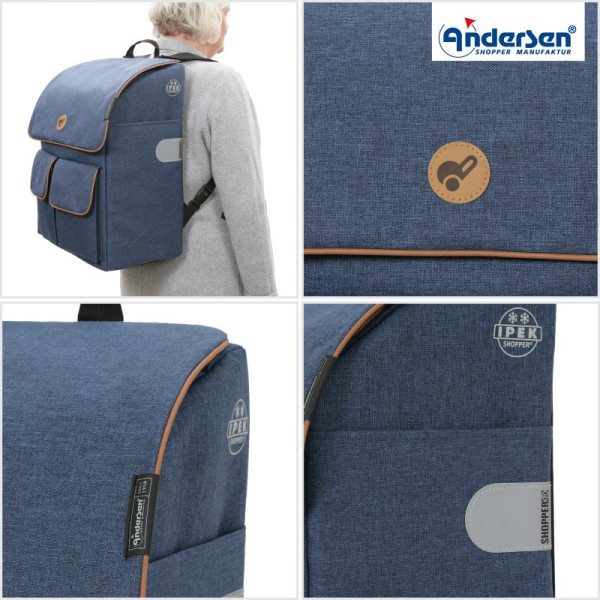 Ipek Mini. Sac isotherme pour chariot 36L Bleu-80  - Andersen Shopper | Art. 2-237-90 - vue 2