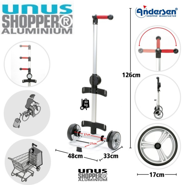 Unus Shopper Gese. Chariot 2 roues  - Andersen Shopper | Art-Nr. 140-216- Vue 1