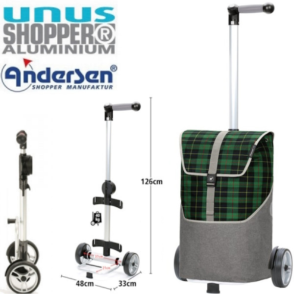 Unus Shopper Gese. Chariot 2 roues 46L vert - Andersen Shopper | Art-Nr. 140-216-50 - Vue 1